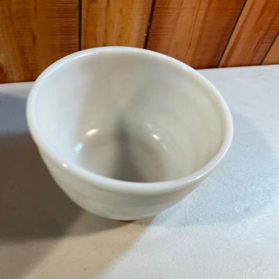 2 - Milk Glass Mixing Bowls 7 & 10" 