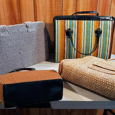 BAGS; Knitting, Vintage, Carpet 