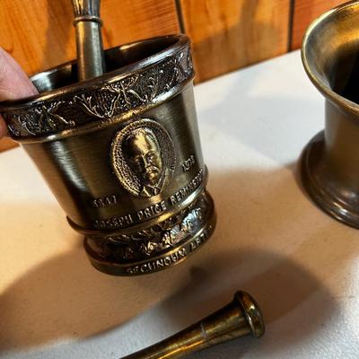 Lot of Metal Mortar and Pestel 