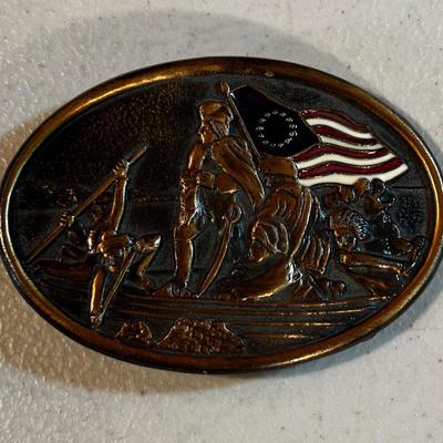Washington Crossing the Delaware Belt Buckle