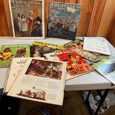 Vintage Magazines & coloring Books. 