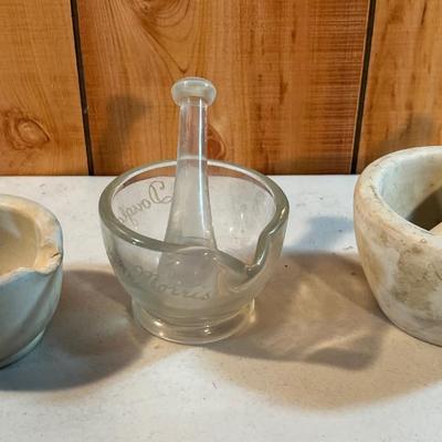 3 Mortar and Pestel's 