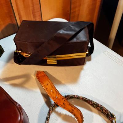 Belts and Purses with a Vintage Harrods Bag