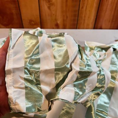 Adorable!  Silk Pajamas for the Skinny Gal by Elain Sklar Mint Color Stripped