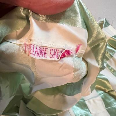 Adorable!  Silk Pajamas for the Skinny Gal by Elain Sklar Mint Color Stripped