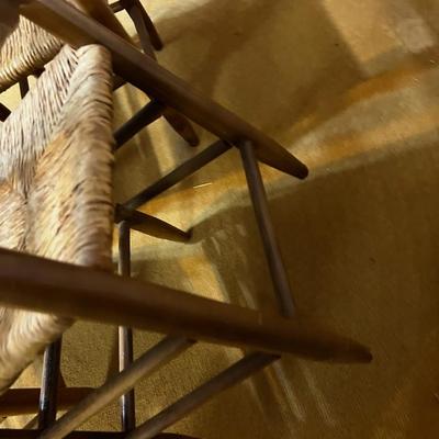 4 ladder Back Chairs with Rush Seat 