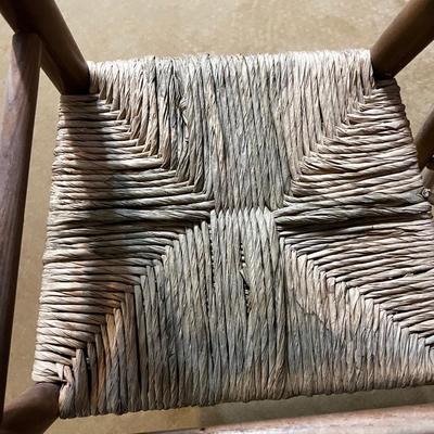 4 ladder Back Chairs with Rush Seat 