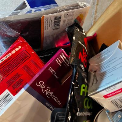 Moving Box full of NEW old Stock Pantyhose and Nylons 