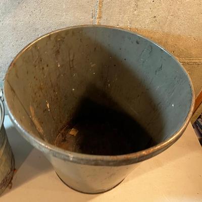 Garbage Can and Galvanized Pail 