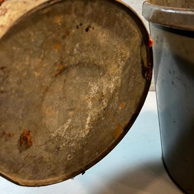 Garbage Can and Galvanized Pail 