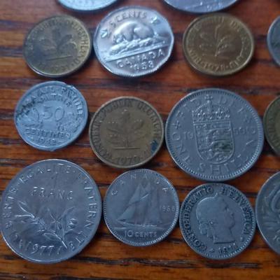 LOT 63   LOT OF OLD FOREIGN COINS