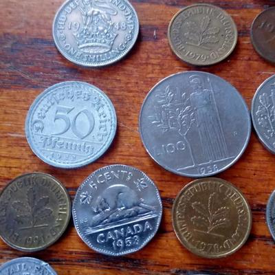 LOT 63   LOT OF OLD FOREIGN COINS
