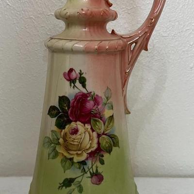 Vintage Austrian Floral Footed Vase