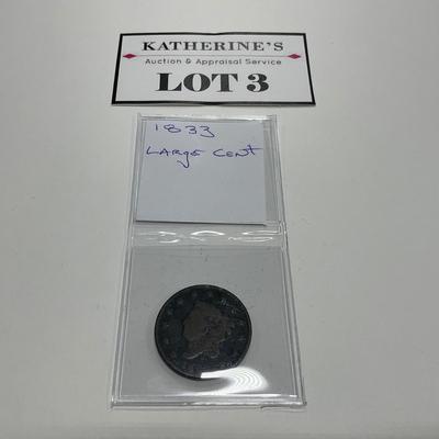 -3- COINS | 1833 Large Cent