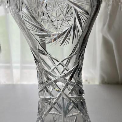 Heavy Cut Crystal Vase
