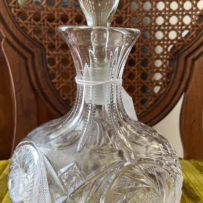 McKee Aztec Carafe Pressed Cut EAPG Glass Water Decanter