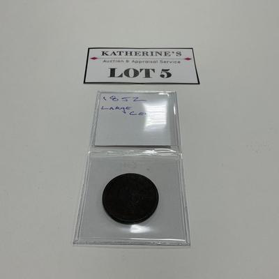 -5- COINS | 1852 Large Cent