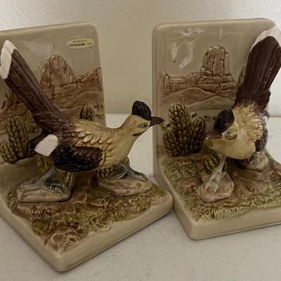 Vintage OMC Japan Roadrunner Bookends