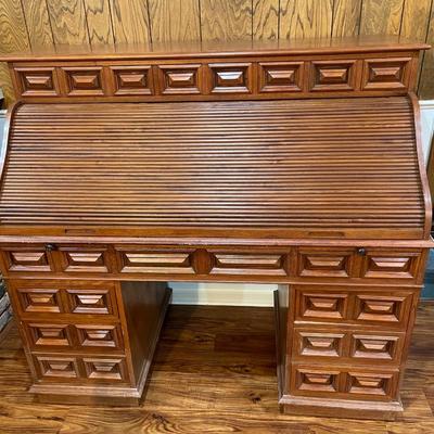 Wooden Roll Top Desk