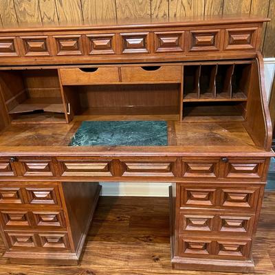 Wooden Roll Top Desk