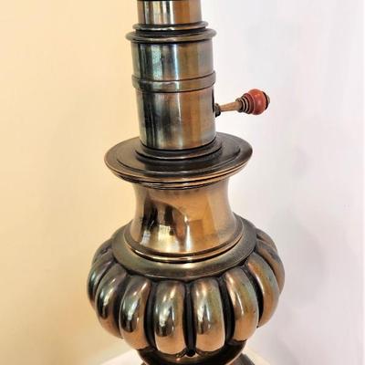 Lot #111   Brass Torchiere-Style Table Lamp