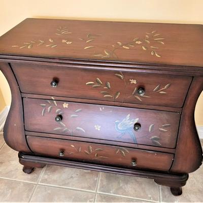 Lot #114  Contemporary Decorator 3-drawer Chest - Asian Styling