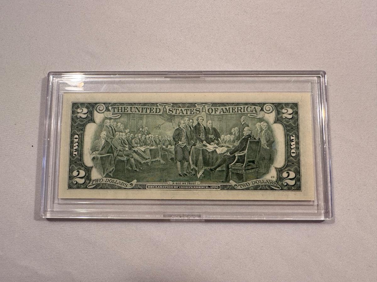 Minnesota Statehood Colorized $2 Bill – Legal Tender U.S. Currency, MN State Design