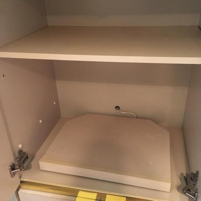 1980's Laminate tv cabinets with gold colored trim