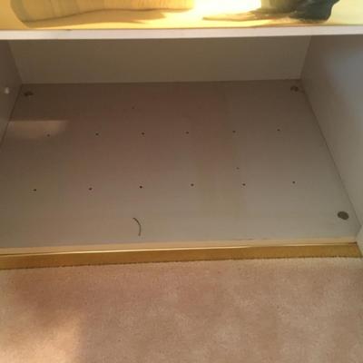 1980's Laminate tv cabinets with gold colored trim