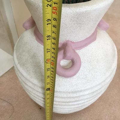 80's floor vase with grasses.
