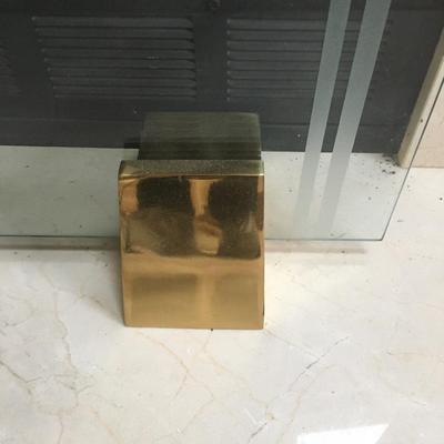 Modern style glass fireplace screen