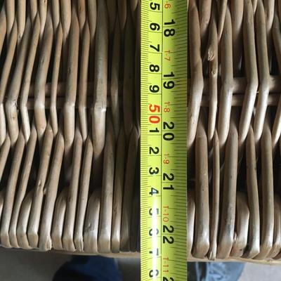 Extra large wicker basket with attached lid
