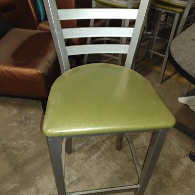 Set of 4 Commercial Quality Metal Frame Bar Chairs