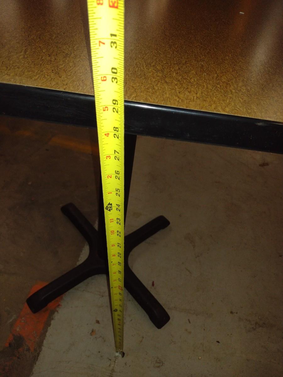 Set of 4 Commercial Quality Tables with Metal Pedestal by Furniture Lab