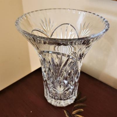 Lot #121  Fluted Crystal Vase - Unsigned