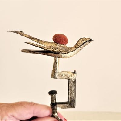 Lot #126 Antique Sewing Bird with Pin Cushion