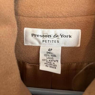 Preston & York 100% Wool Jacket Size 4P (G-MG)