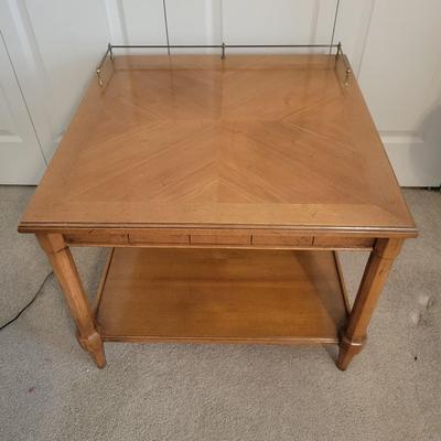 Side Table with a Brass Rail (FR-DW)