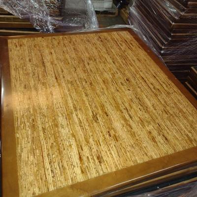 Two Stacks of Solid Wood Tabletops Various Shades of Finish Choice  A