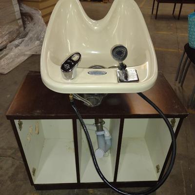 Cast Iron Salon Hair Washing Station Sink and Composite Base Choice A