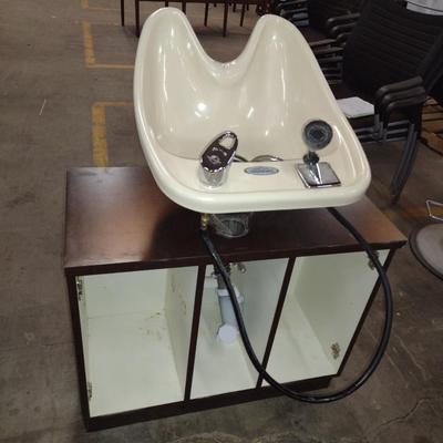 Cast Iron Salon Hair Washing Station Sink and Composite Base Choice B