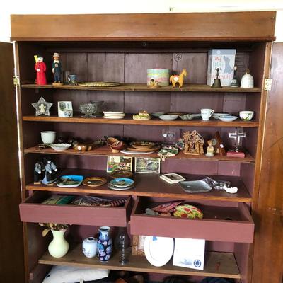 Antique cypress wood pantry