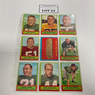 -22- SPORTS | Vintage Philadelphia Football Cards