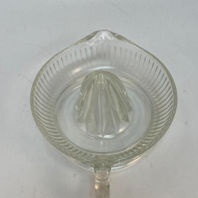 Vintage Pressed Clear Glass Citrus Fruit Reamer Juicer