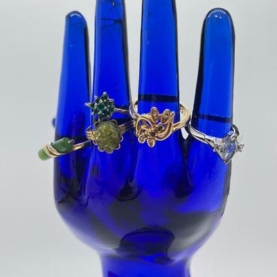 LOT 11: Five Costume Jewelry Rings