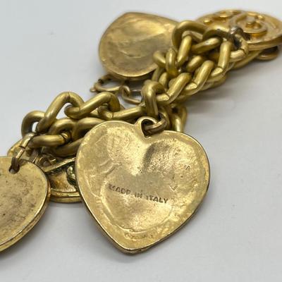 LOT 24: Three Goldtone Charm Bracelets