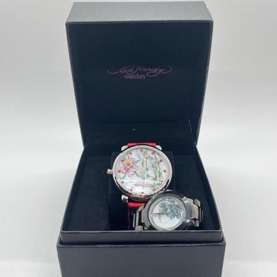 LOT 53: Two Ed Hardy Watches in Box