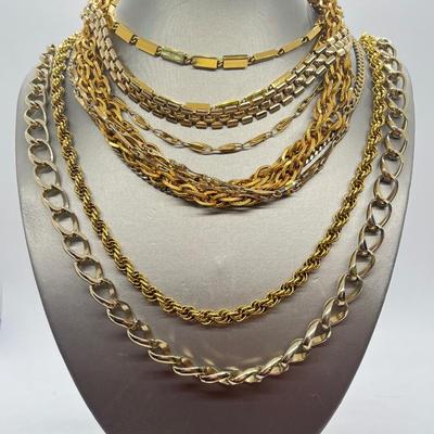 LOT 59: Goldtone Necklaces  Monet, Coro, Sarah Coventry and more