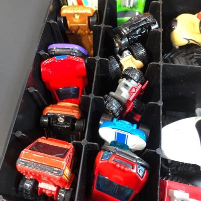 LOT 101M: Mattel Hot Wheels 100 Car Case w/ Collection of Toy Cars