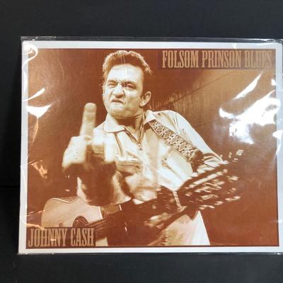 LOT 118M: Folsom Prison Blues Johnny Cash Photograph & Elton John Universal Studios Event Invitation